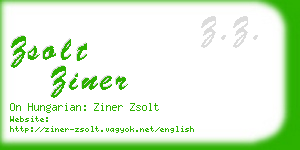 zsolt ziner business card